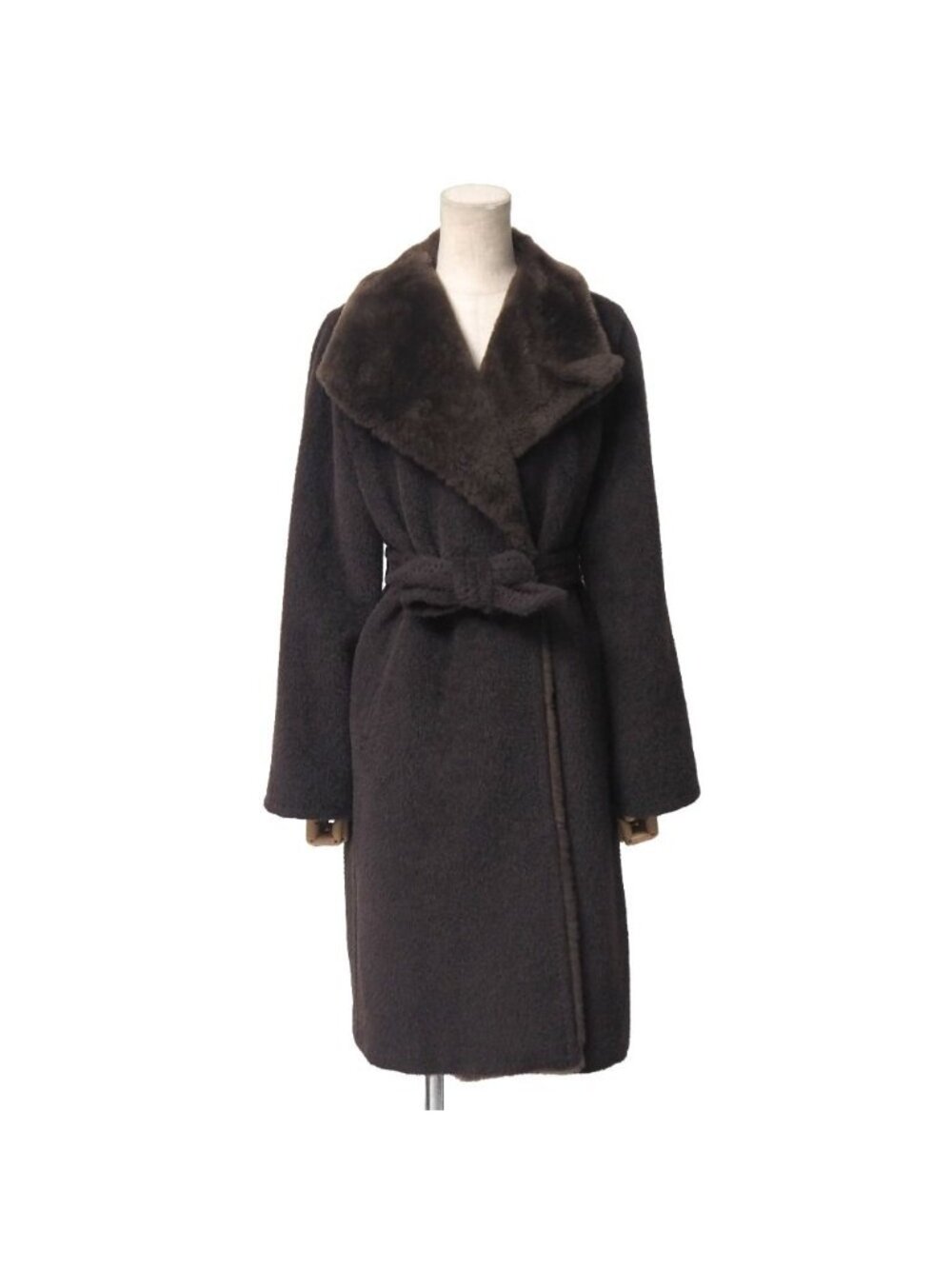 Max Mara Coat 38 White Tag Belted